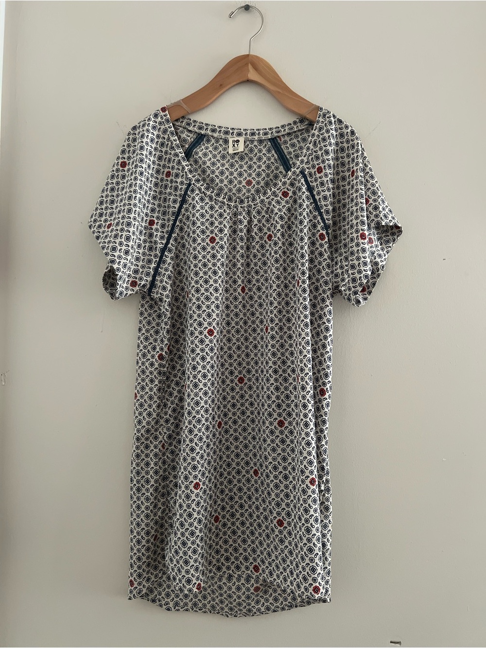 Roxy Printed Silky Mini Dress Sz S